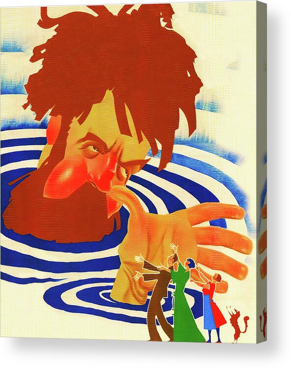 Boudou Acrylic Print featuring the painting ''Boudu Saved from Drowning'', 1932, movie poster base painting by Movie World Posters