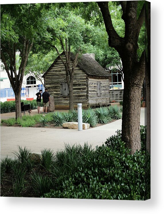 Green Acrylic Print featuring the photograph Cabin in the Park by C Winslow Shafer