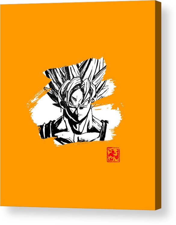 Dragonball Acrylic Print featuring the drawing Dragon Ball by Pechane Sumie