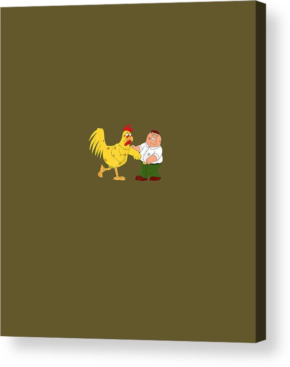 Family Guy Chicken Fight Acrylic Print featuring the digital art Family Guy Chicken Fight by Remi MollyM