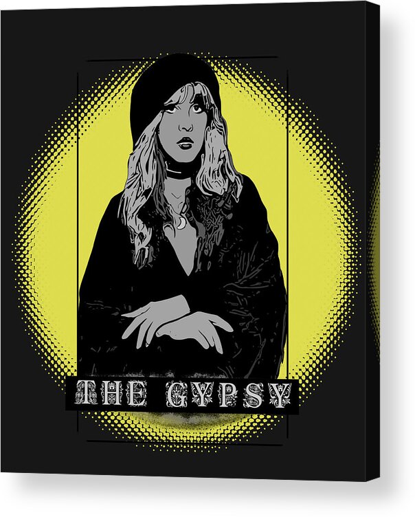 Stevie Nicks Acrylic Print featuring the digital art Gypsy Queen by Christina Rick