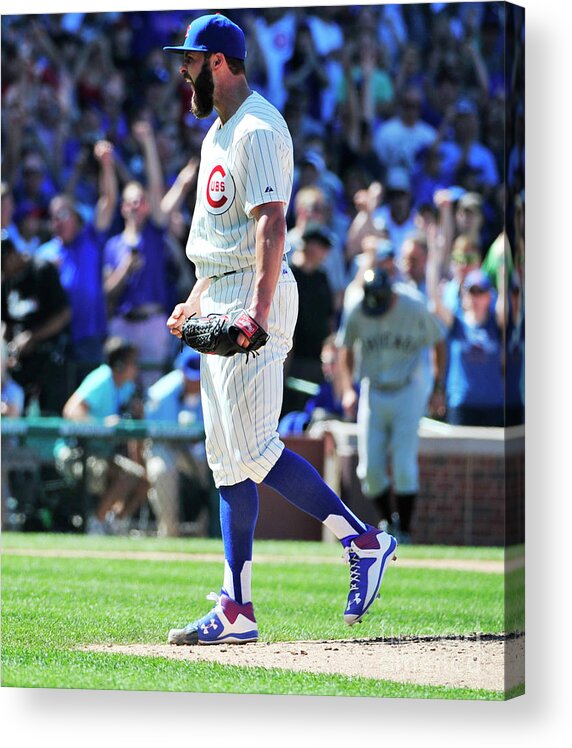 People Acrylic Print featuring the photograph Jake Arrieta by David Banks