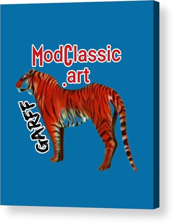 Tigers Acrylic Print featuring the painting ModClassic Art Tiger by Enrico Garff