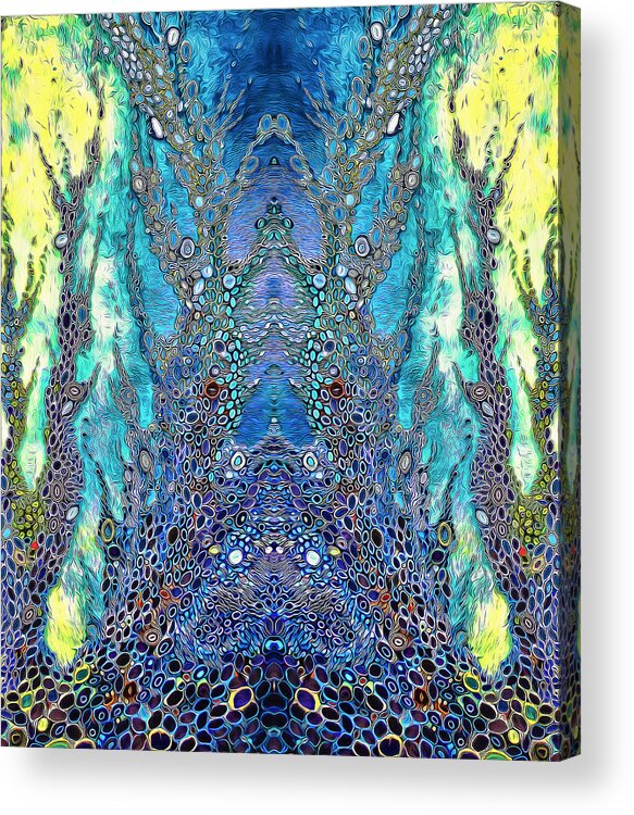 Abstract Acrylic Print featuring the digital art Reef magic by Nenad Vasic
