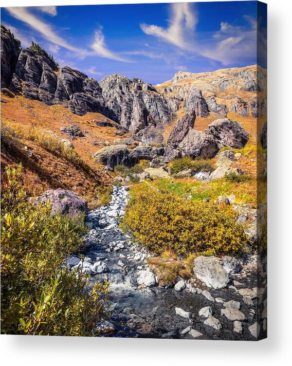 Stream Acrylic Print featuring the photograph River of white by Bradley Morris