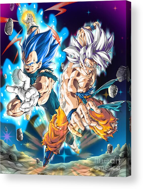Dragon Ball Z - Son Goku Super Saiyan Blue Photographic Print by