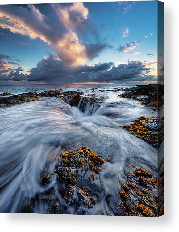 Hawaii Acrylic Print featuring the photograph Spring Sunset in Hawaii by Christopher Johnson