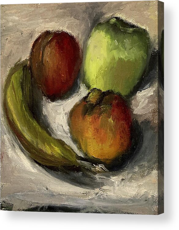 Still Life Acrylic Print featuring the painting Still life, Homage to Matisse by David Euler