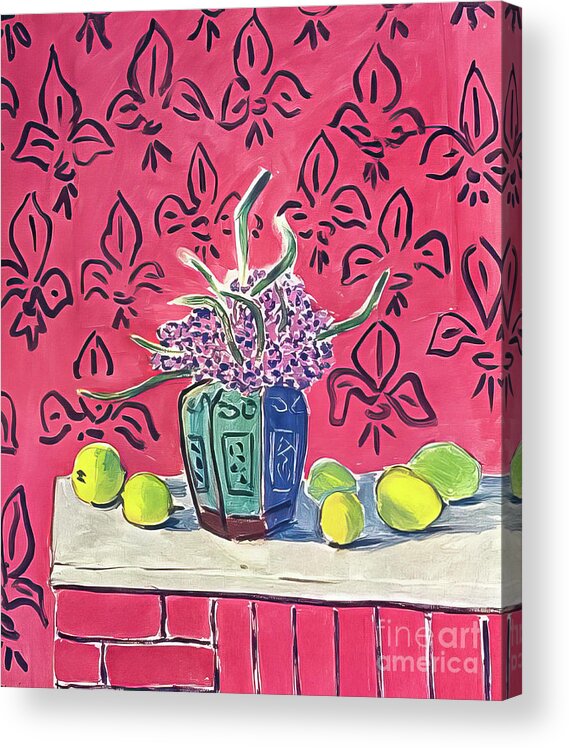 Still Life Acrylic Print featuring the painting Still Life With Lemons by Henri Matisse 1943 by Henri Matisse
