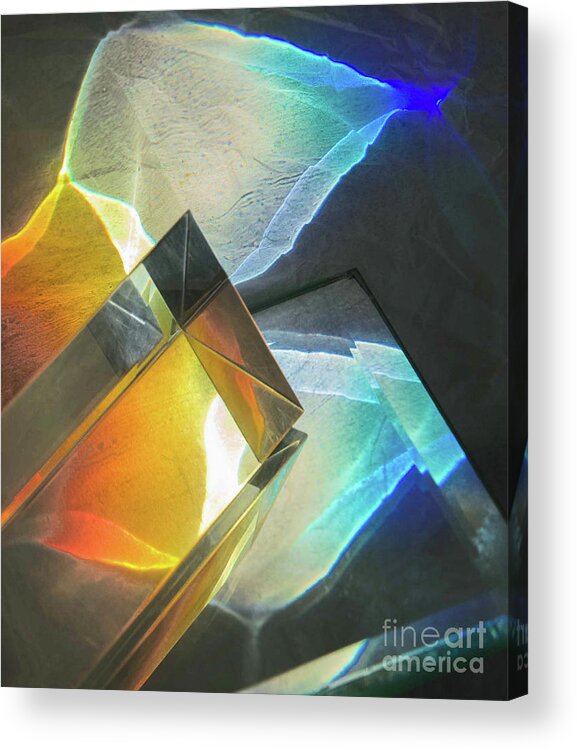 Abstracts Acrylic Print featuring the photograph The Angles of the Rainbow by Marilyn Cornwell