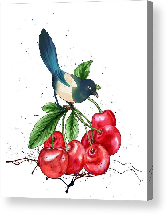 Food Acrylic Print featuring the painting The Little Gourmand 12 by Miki De Goodaboom