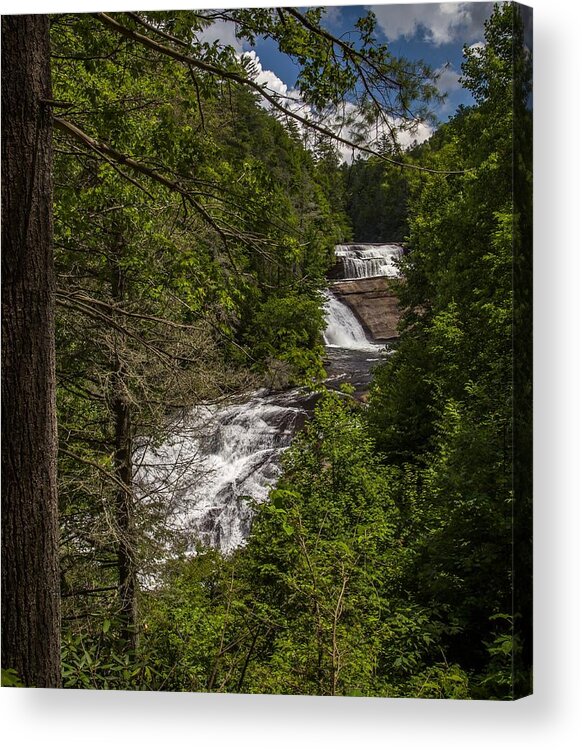 Vertical Acrylic Print featuring the photograph Triple Falls by Kevin Craft