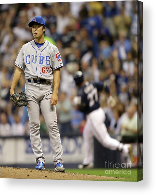 Only Japanese Acrylic Print featuring the photograph Tsuyoshi Wada and Carlos Gomez by Mike Mcginnis