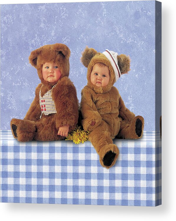  Teddy Bears Acrylic Print featuring the photograph Two Teddies by Anne Geddes