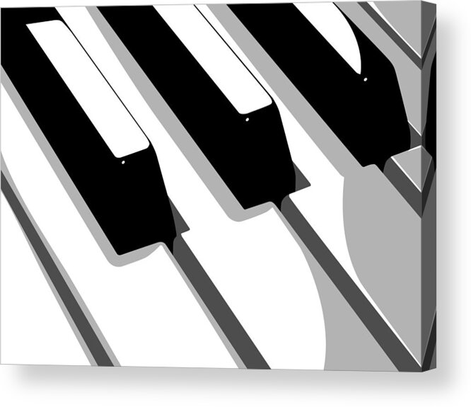 Piano Keyboard Acrylic Print by Michael Tompsett