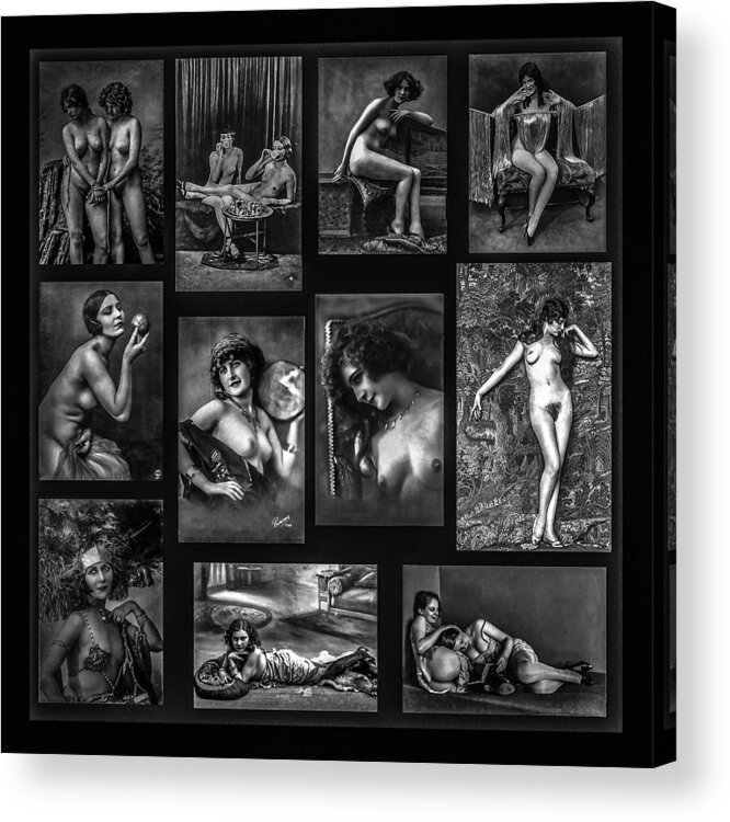 Black And White Vintage Nudes - Vintage Nudes Acrylic Print