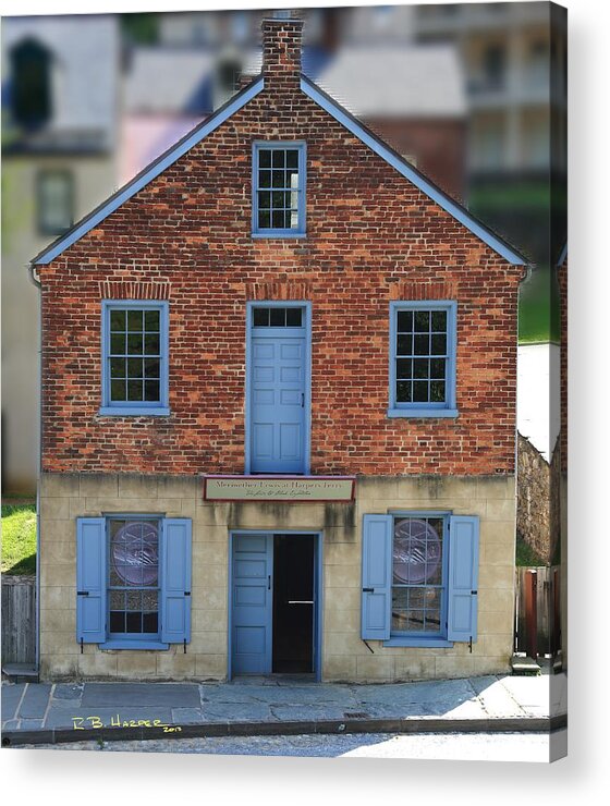 Buildings Acrylic Print featuring the photograph Meriweather Lewis at Harpers Ferry by R B Harper