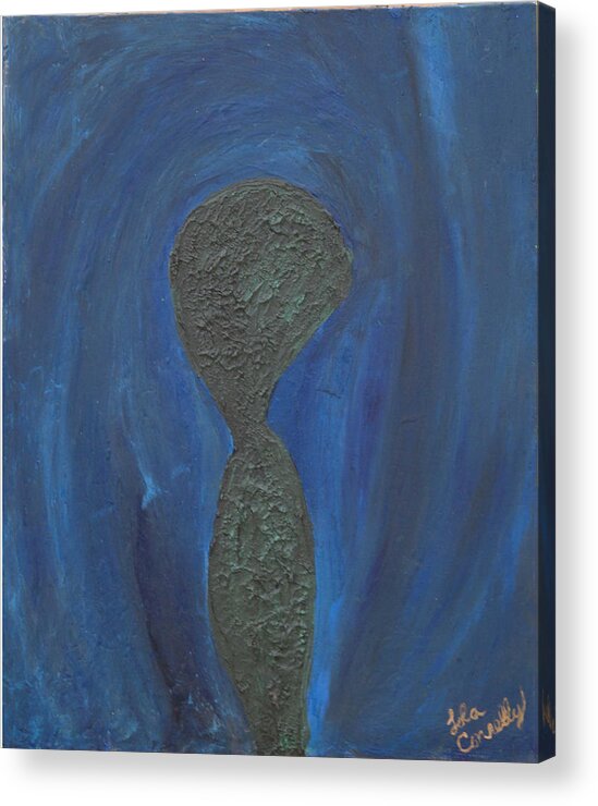 Alien Acrylic Print featuring the painting So Alone in Your Strange World by Lola Connelly
