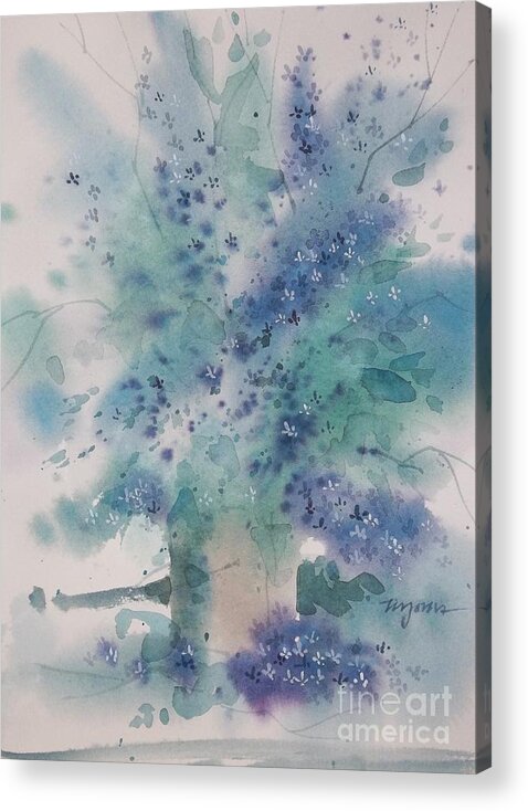 Lilacs Acrylic Print featuring the painting Lilacs #2 by Micheal Jones