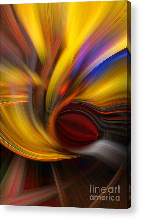 Abstract Acrylic Print featuring the photograph Cat Eye Abstract by T Lowry Wilson