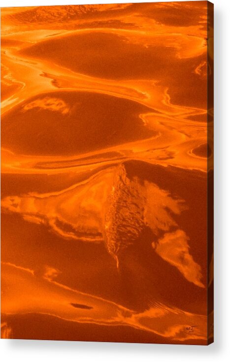Multi Panel Acrylic Print featuring the photograph Colored Wave Orange Panel Four by Stephen Jorgensen