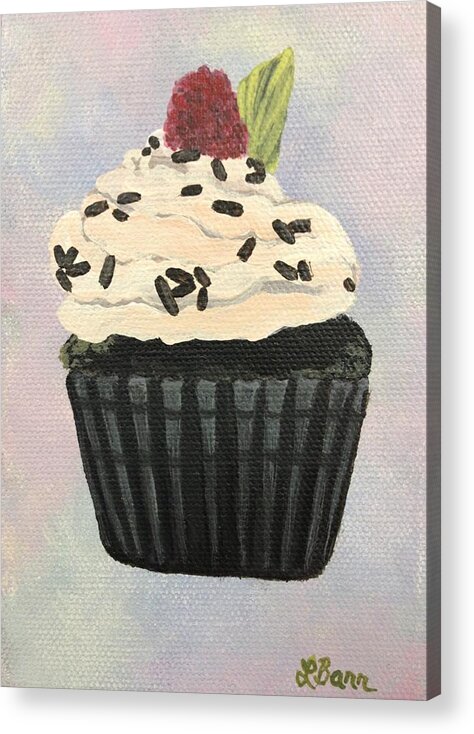 Cupcake Acrylic Print featuring the painting Decadence by Lisa Barr