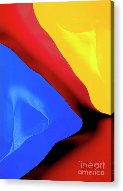 Divide Acrylic Print featuring the digital art What Divide Us by Leo Symon