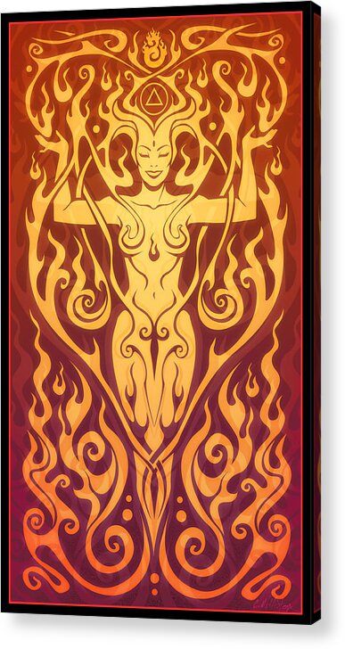 Goddess Acrylic Print featuring the digital art Fire Spirit #1 by Cristina McAllister