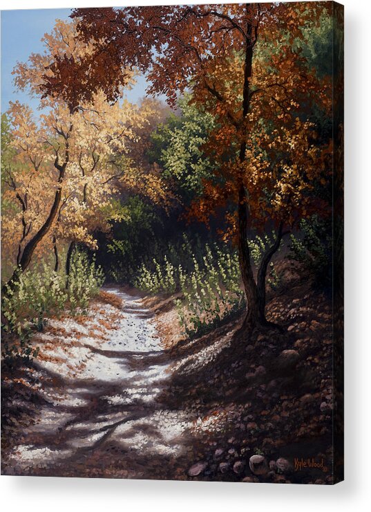 Autumn Landscapes Acrylic Print featuring the painting Autumn Trails by Kyle Wood