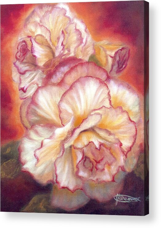 Floral Acrylic Print featuring the painting Full Bloom by Jeanette Sthamann