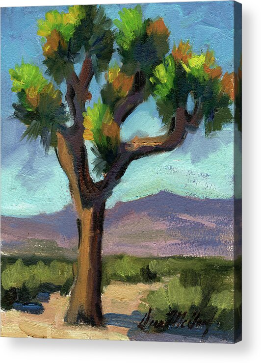 Lone Joshua Tree Acrylic Print featuring the painting Lone Joshua Tree by Diane McClary