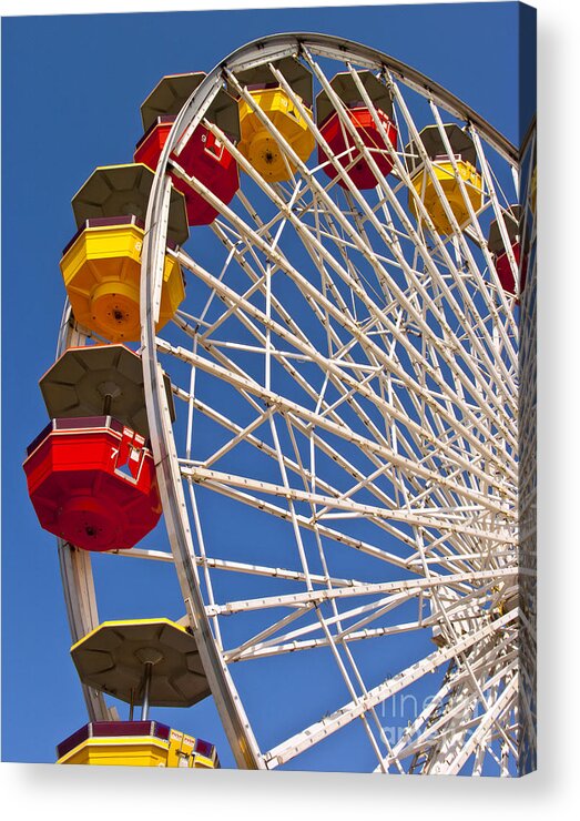 Ferris Wheel Acrylic Print featuring the photograph Pacific Park Ferris Wheel 1 by David Doucot