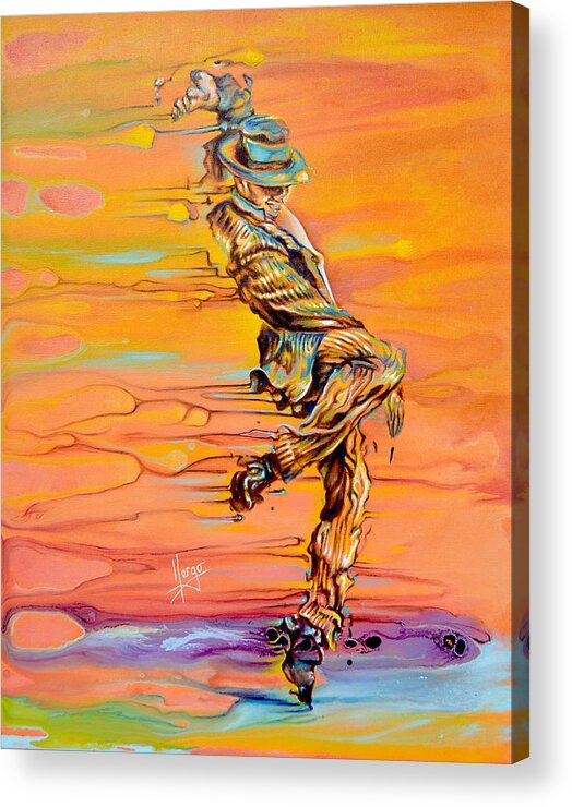 Karina Llergo Acrylic Print featuring the painting Step up by Karina Llergo