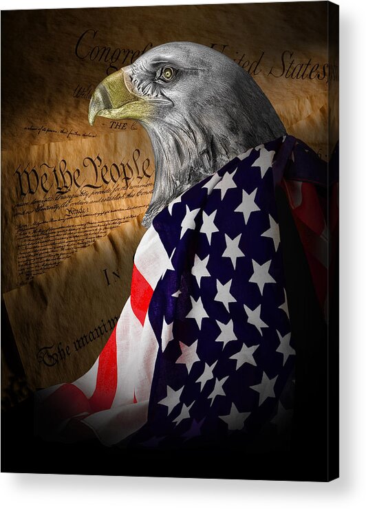 Eagle Acrylic Print featuring the photograph We The People by Tom Mc Nemar