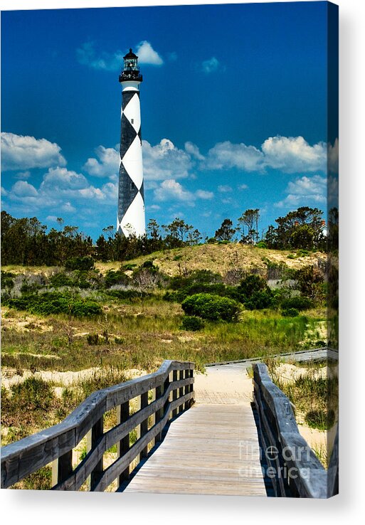 Architecture Acrylic Print featuring the photograph Cape Lookout Light by Nick Zelinsky Jr