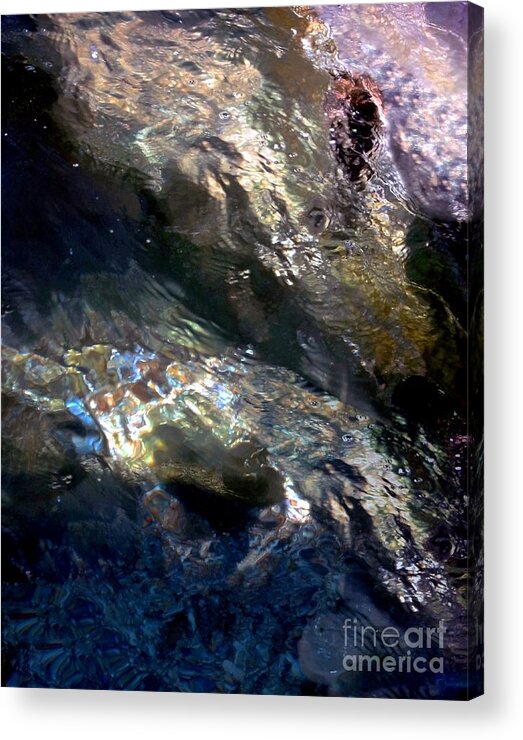 Water Acrylic Print featuring the digital art Sun on Water by Dale  Ford