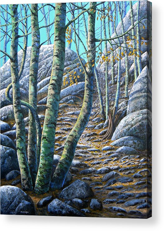 Aspen Trail Acrylic Print featuring the painting Aspen Trail by Frank Wilson