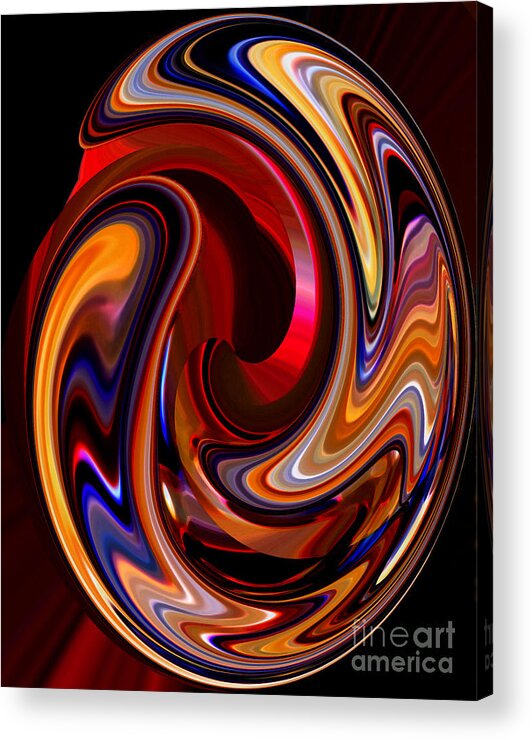 Abstract Acrylic Print featuring the photograph Glass Ornament 2 by Terril Heilman