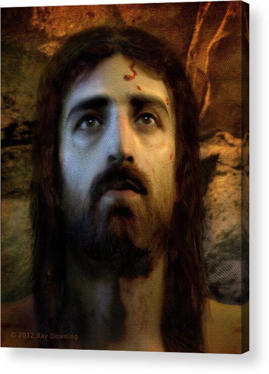 Jesus Acrylic Print featuring the digital art Jesus Alive Again by Ray Downing