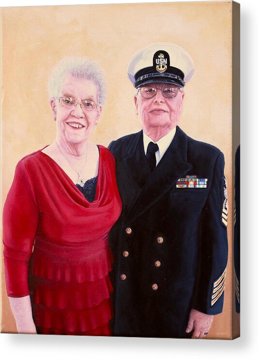 Portraits Acrylic Print featuring the painting Nichols Portrait by Mike Ivey