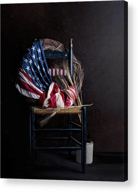 America Acrylic Print featuring the photograph Patriotic Decor by Tom Mc Nemar