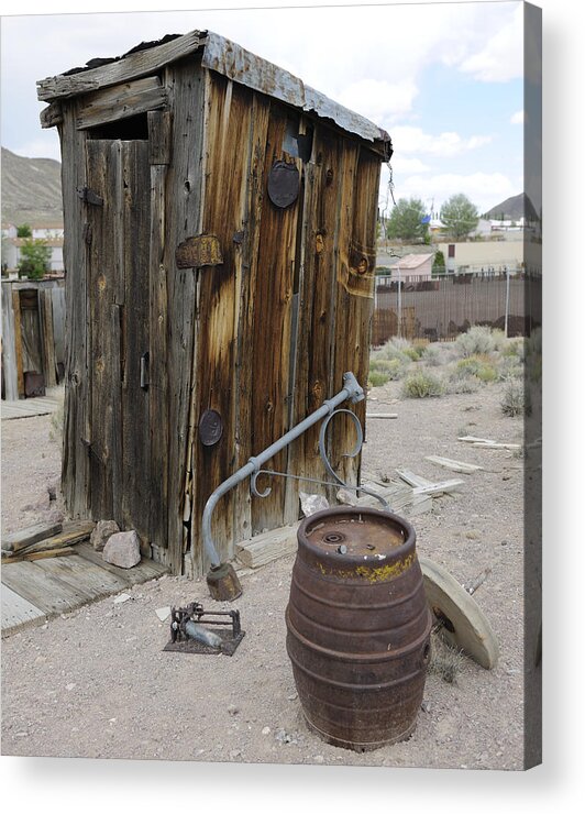 Outhouse Nevada Landscape Travel Acrylic Print featuring the photograph The Annex by Harold Piskiel