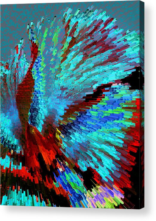 Abstract Acrylic Print featuring the digital art The Dance by Gerlinde Keating
