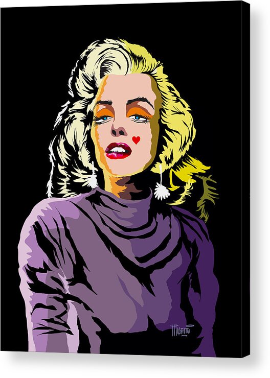 Norma Jean Acrylic Print featuring the digital art The timeless Norma Jean by Anthony Mwangi
