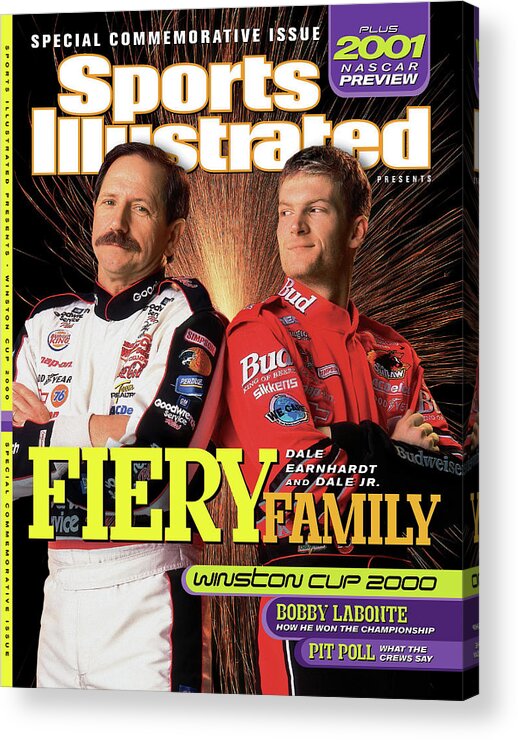 North Carolina Acrylic Print featuring the photograph Dale Earnhardt Sr And Dale Earnhardt Jr, 2000 Nascar Sports Illustrated Cover by Sports Illustrated
