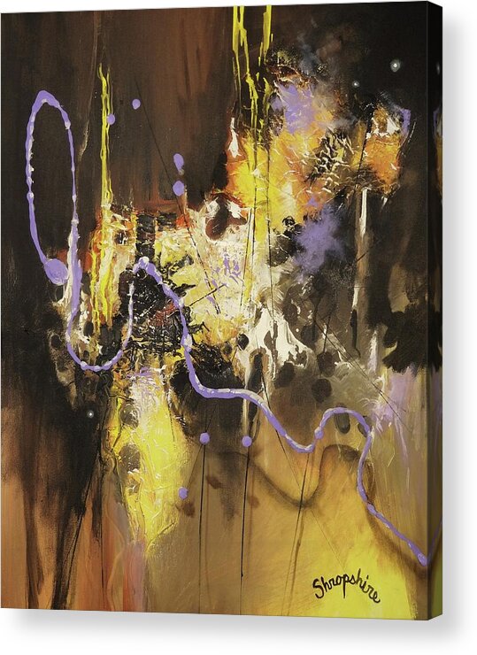 Abstract; Abstract Expressionist; Contemporary Art; Tom Shropshire Painting; Modern Art Acrylic Print featuring the painting Royal Descent by Tom Shropshire