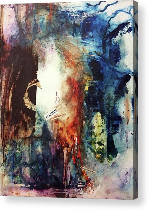 Abstract Art Acrylic Print featuring the painting Slaughtered Veil by Rodney Frederickson