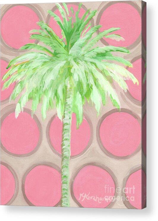 Palm Tree Acrylic Print featuring the painting Your Highness Palm Tree by Kristen Abrahamson