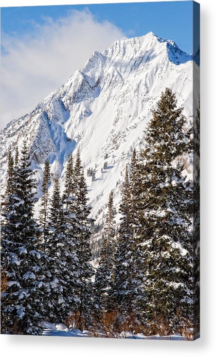 Wasatch Mountains Acrylic Print featuring the photograph Wasatch Mountains in Winter #4 by Douglas Pulsipher