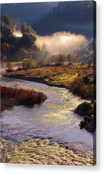 American River Acrylic Print featuring the photograph American River Confluence by Sherri Meyer